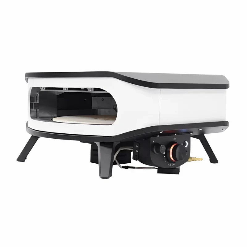 Cozze 17in Pizza Oven Rotating with LED Dial Door White