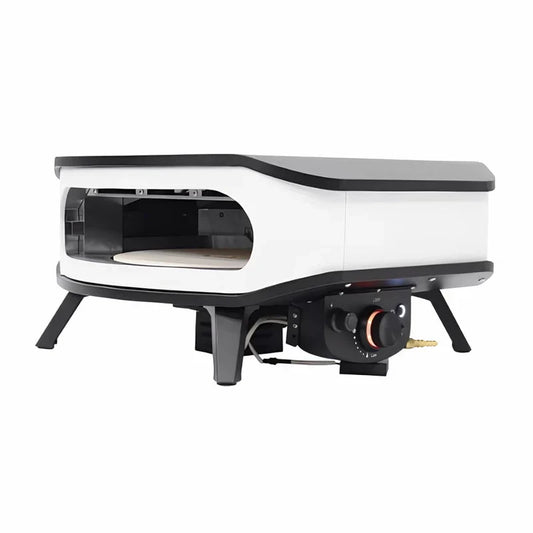 Cozze 17in Pizza Oven Rotating with LED Dial Door White