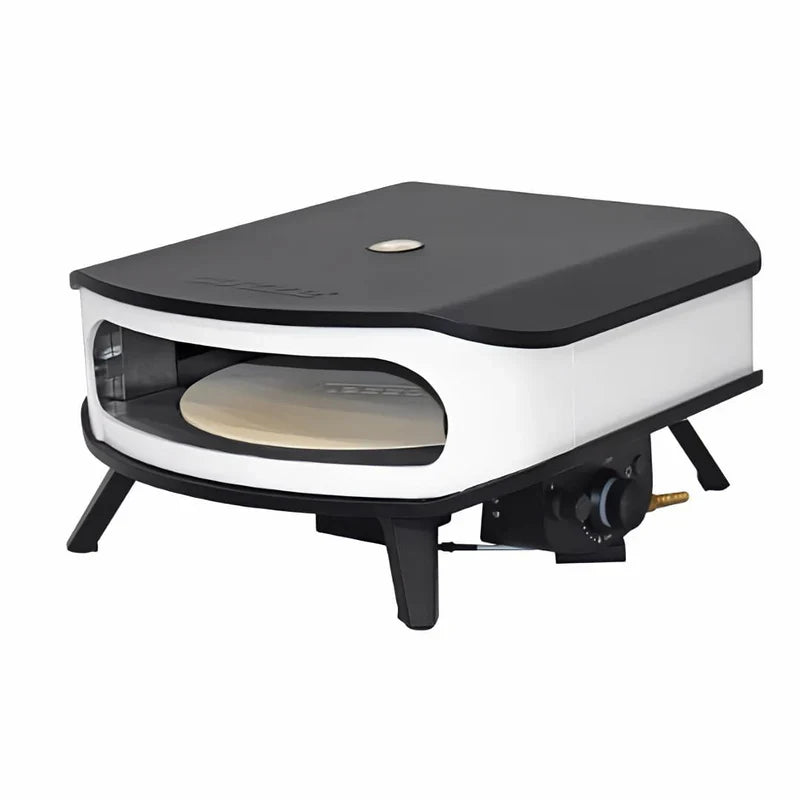 Cozze 17in Pizza Oven Rotating with LED Dial Door White