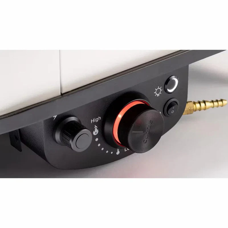 Cozze 17in Pizza Oven Rotating with LED Dial Door White