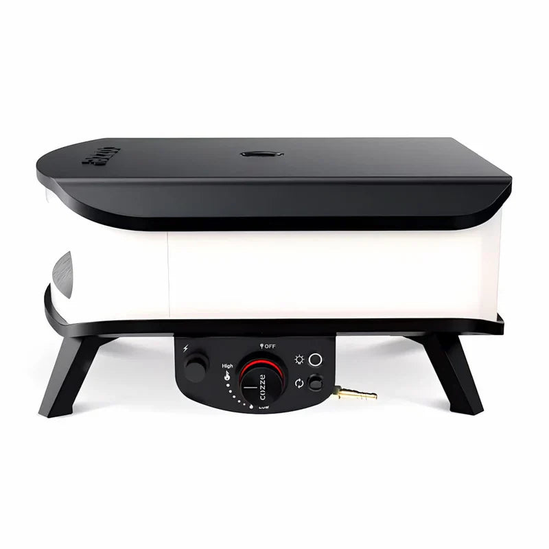 Cozze 17in Pizza Oven Rotating with LED Dial Door White