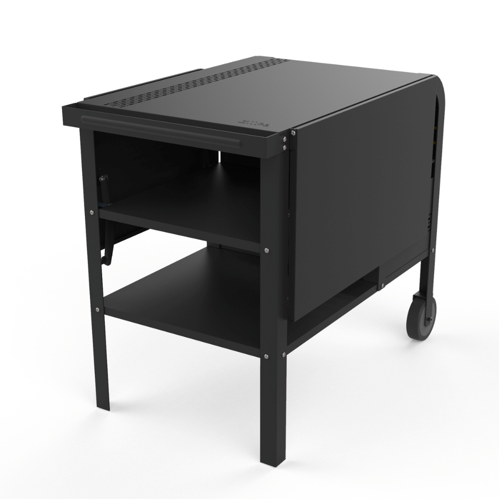 ZiiPa - Fredda Deluxe Garden Trolley with Side Tables - Charcoal/Charbon