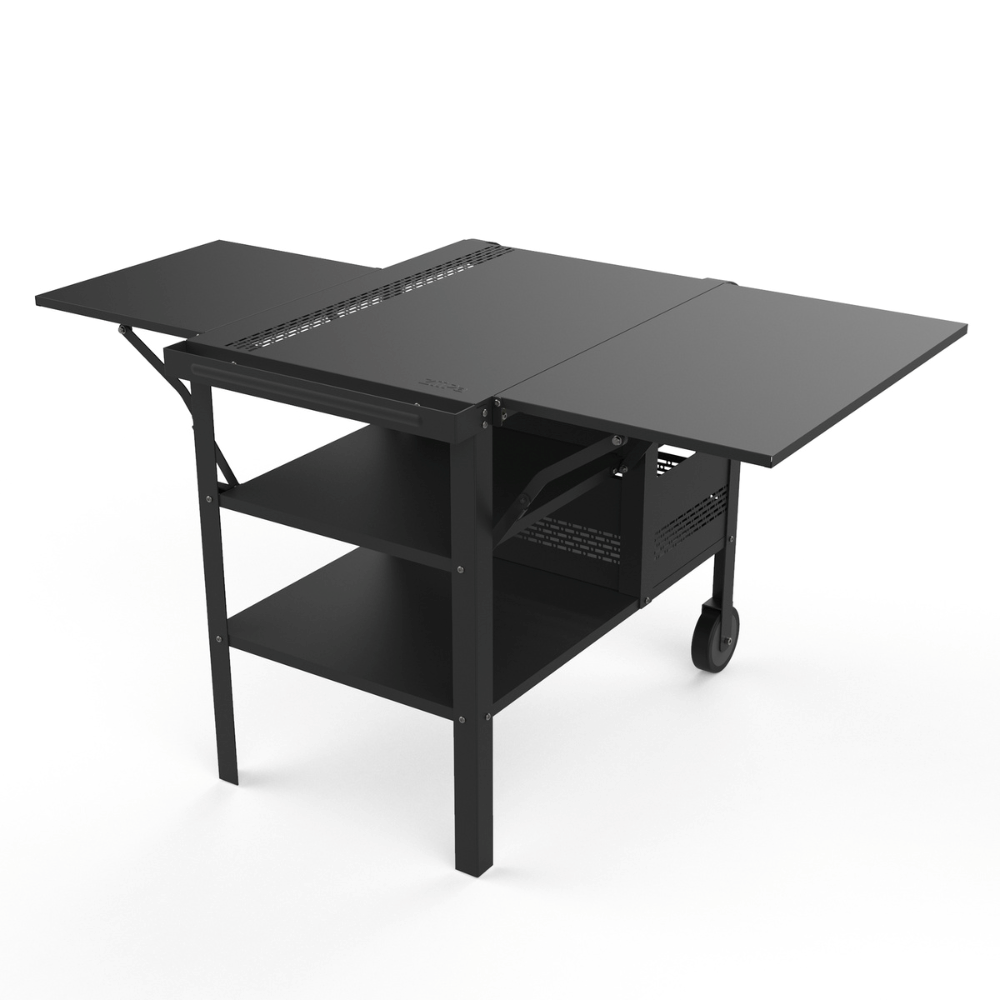 ZiiPa - Fredda Deluxe Garden Trolley with Side Tables - Charcoal/Charbon